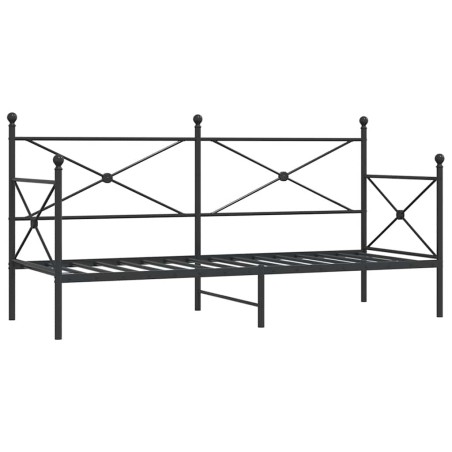 vidaXL Etagenbett ohne Matratze Schwarz 90x200 cm Stahl