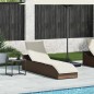 vidaXL Klappliege mit Auflage und Stauraum Braun Poly-Rattan vidaXL Klappliege mit Auflage und Stauraum Braun Poly-Rattan