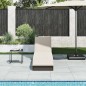 vidaXL Klappliege mit Auflage und Stauraum Braun Poly-Rattan vidaXL Klappliege mit Auflage und Stauraum Braun Poly-Rattan