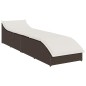 vidaXL Klappliege mit Auflage und Stauraum Braun Poly-Rattan vidaXL Klappliege mit Auflage und Stauraum Braun Poly-Rattan