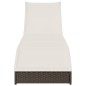 vidaXL Klappliege mit Auflage und Stauraum Braun Poly-Rattan vidaXL Klappliege mit Auflage und Stauraum Braun Poly-Rattan