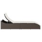 vidaXL Klappliege mit Auflage und Stauraum Braun Poly-Rattan vidaXL Klappliege mit Auflage und Stauraum Braun Poly-Rattan
