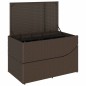 vidaXL Klappliege mit Auflage und Stauraum Braun Poly-Rattan vidaXL Klappliege mit Auflage und Stauraum Braun Poly-Rattan