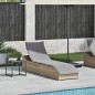 vidaXL Klappliege mit Auflage und Stauraum Beige Poly-Rattan vidaXL Klappliege mit Auflage und Stauraum Beige Poly-Rattan