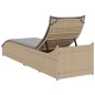 vidaXL Klappliege mit Auflage und Stauraum Beige Poly-Rattan vidaXL Klappliege mit Auflage und Stauraum Beige Poly-Rattan