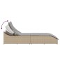 vidaXL Klappliege mit Auflage und Stauraum Beige Poly-Rattan vidaXL Klappliege mit Auflage und Stauraum Beige Poly-Rattan