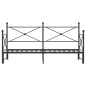 vidaXL Tagesbett Ausziehbar ohne Matratze Schwarz 90x200 cm Stahl