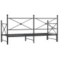 vidaXL Tagesbett Ausziehbar ohne Matratze Schwarz 90x200 cm Stahl