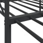 vidaXL Tagesbett Ausziehbar ohne Matratze Schwarz 90x200 cm Stahl