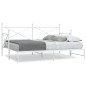 vidaXL Tagesbett Ausziehbar ohne Matratze Weiß 90x200 cm Stahl vidaXL Tagesbett Ausziehbar ohne Matratze Weiß 90x200 cm Stahl