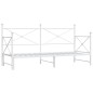 vidaXL Tagesbett Ausziehbar ohne Matratze Weiß 90x200 cm Stahl vidaXL Tagesbett Ausziehbar ohne Matratze Weiß 90x200 cm Stahl