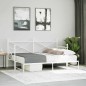 vidaXL Tagesbett Ausziehbar ohne Matratze Weiß 90x200 cm Stahl vidaXL Tagesbett Ausziehbar ohne Matratze Weiß 90x200 cm Stahl