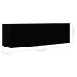 4-tlg. TV-Schrank-Set Schwarz Holzwerkstoff 4-tlg. TV-Schrank-Set Schwarz Holzwerkstoff