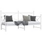 vidaXL Tagesbett Ausziehbar ohne Matratze Weiß 90x200 cm Stahl vidaXL Tagesbett Ausziehbar ohne Matratze Weiß 90x200 cm Stahl