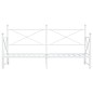 vidaXL Tagesbett Ausziehbar ohne Matratze Weiß 90x200 cm Stahl vidaXL Tagesbett Ausziehbar ohne Matratze Weiß 90x200 cm Stahl