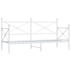 vidaXL Tagesbett ohne Matratze Weiß 90x200 cm Stahl
