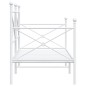 vidaXL Tagesbett ohne Matratze Weiß 90x200 cm Stahl