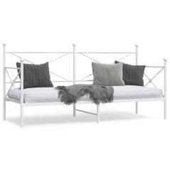 vidaXL Tagesbett ohne Matratze Weiß 80x200 cm Stahl