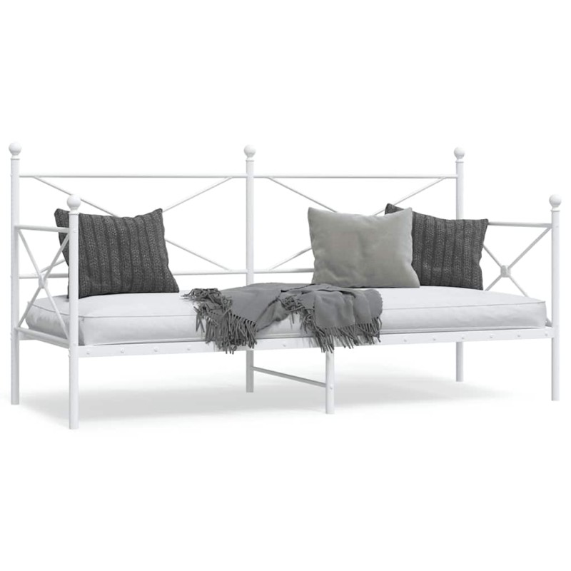 vidaXL Tagesbett ohne Matratze Weiß 80x200 cm Stahl