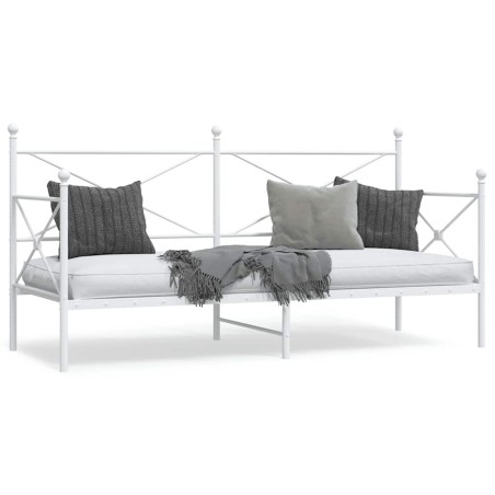 vidaXL Tagesbett ohne Matratze Weiß 80x200 cm Stahl