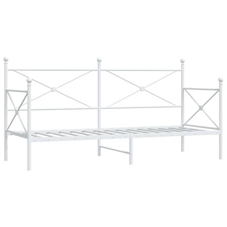 vidaXL Tagesbett ohne Matratze Weiß 80x200 cm Stahl