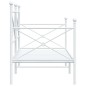 vidaXL Tagesbett ohne Matratze Weiß 80x200 cm Stahl