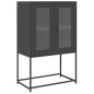 vidaXL Highboard Schwarz 68x39x107 cm Stahl vidaXL Highboard Schwarz 68x39x107 cm Stahl