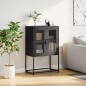vidaXL Highboard Schwarz 68x39x107 cm Stahl vidaXL Highboard Schwarz 68x39x107 cm Stahl