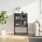 vidaXL Highboard Schwarz 68x39x107 cm Stahl vidaXL Highboard Schwarz 68x39x107 cm Stahl