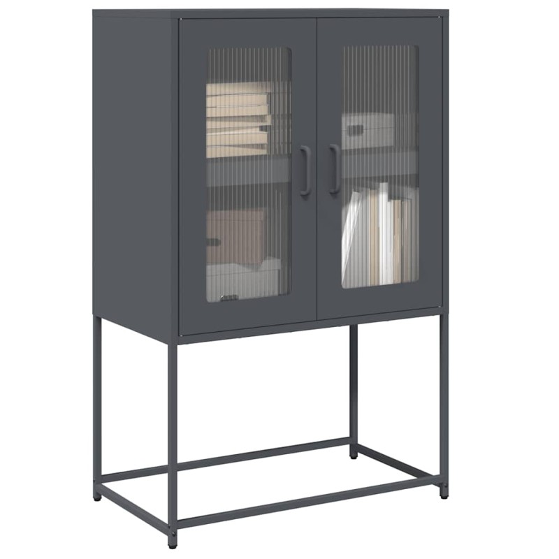 vidaXL Highboard Anthrazit 68x39x107 cm Stahl vidaXL Highboard Anthrazit 68x39x107 cm Stahl