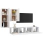 vidaXL 4-tlg. TV-Schrank-Set Weiß Holzwerkstoff vidaXL 4-tlg. TV-Schrank-Set Weiß Holzwerkstoff