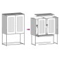 vidaXL Highboard Anthrazit 68x39x107 cm Stahl vidaXL Highboard Anthrazit 68x39x107 cm Stahl