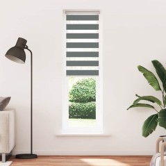 vidaXL Zebrarollo Dunkelgrau 60x230 cm Stoffbreite 55,9 cm Polyester
