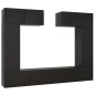 6-tlg. TV-Schrank-Set Schwarz Holzwerkstoff 6-tlg. TV-Schrank-Set Schwarz Holzwerkstoff
