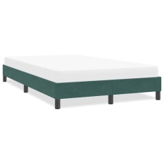 vidaXL Bettgestell ohne Matratze Dunkelgrün 120x210 cm Samt