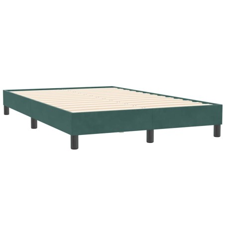 vidaXL Bettgestell ohne Matratze Dunkelgrün 120x210 cm Samt