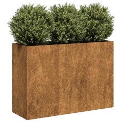 vidaXL Pflanzkübel Rostig 120x40x80 cm Wetterfester Stahl