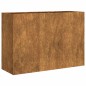 vidaXL Pflanzkübel Rostig 120x40x80 cm Wetterfester Stahl