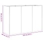 vidaXL Pflanzkübel Rostig 120x40x80 cm Wetterfester Stahl