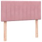 vidaXL Boxspringbett mit Matratze Rosa 90x220 cm Samt