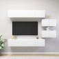 vidaXL 6-tlg. TV-Schrank-Set Weiß Holzwerkstoff vidaXL 6-tlg. TV-Schrank-Set Weiß Holzwerkstoff