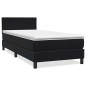 vidaXL Boxspringbett mit Matratze Schwarz 80x220 cm Samt