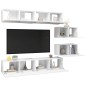 vidaXL 6-tlg. TV-Schrank-Set Weiß Holzwerkstoff vidaXL 6-tlg. TV-Schrank-Set Weiß Holzwerkstoff