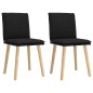 vidaXL Esszimmerstühle 2 Stk. Schwarz Stoff