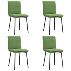 vidaXL Esszimmerstühle 4 Stk. Hellgrün Samt