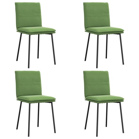 vidaXL Esszimmerstühle 4 Stk. Hellgrün Samt