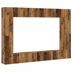 vidaXL 8-tlg. TV-Schrank-Set Wandmontage Altholz-Optik Holzwerkstoff