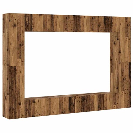vidaXL 8-tlg. TV-Schrank-Set Wandmontage Altholz-Optik Holzwerkstoff