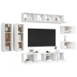 vidaXL 8-tlg. TV-Schrank-Set Weiß Holzwerkstoff vidaXL 8-tlg. TV-Schrank-Set Weiß Holzwerkstoff