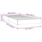 vidaXL Bettgestell ohne Matratze Schwarz 80x210 cm Samt